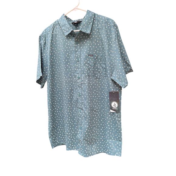 Volcom Mens Hallock Short Sleeve Button Up Size XL NWT - Picture 2 of 10